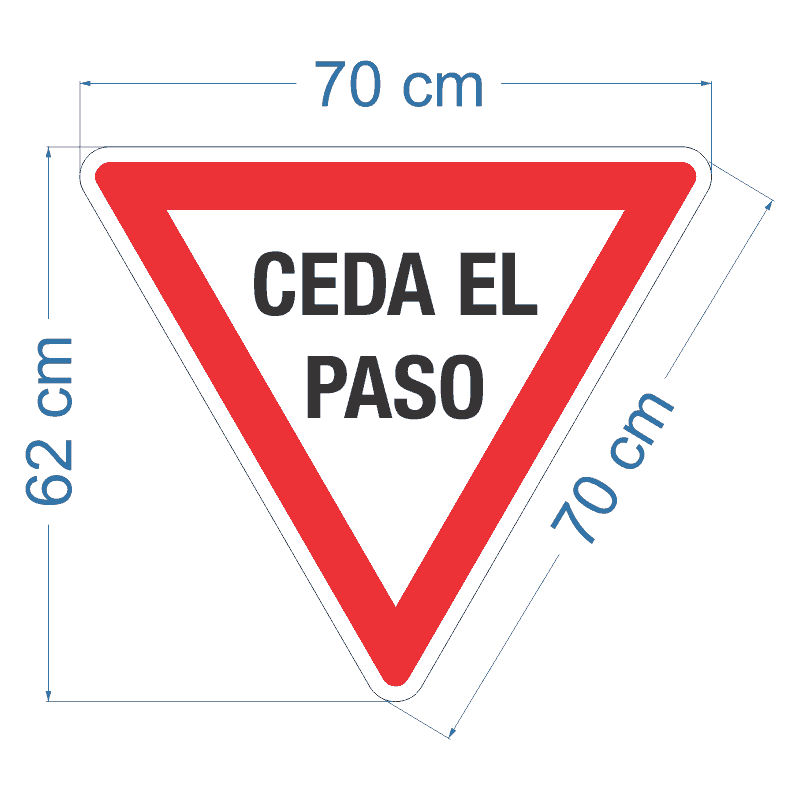 Cartel Letrero Ceda el paso reflectivo ⋆ Carteles y Más ⋆